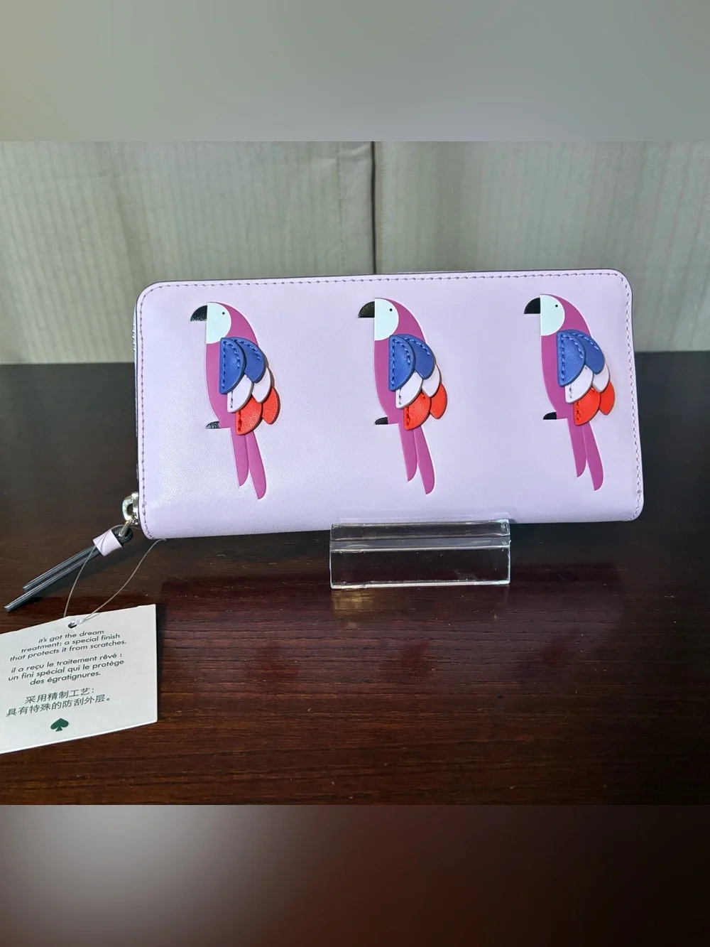 Kate Spade Pippa Flock Party Leather Zip Wallet